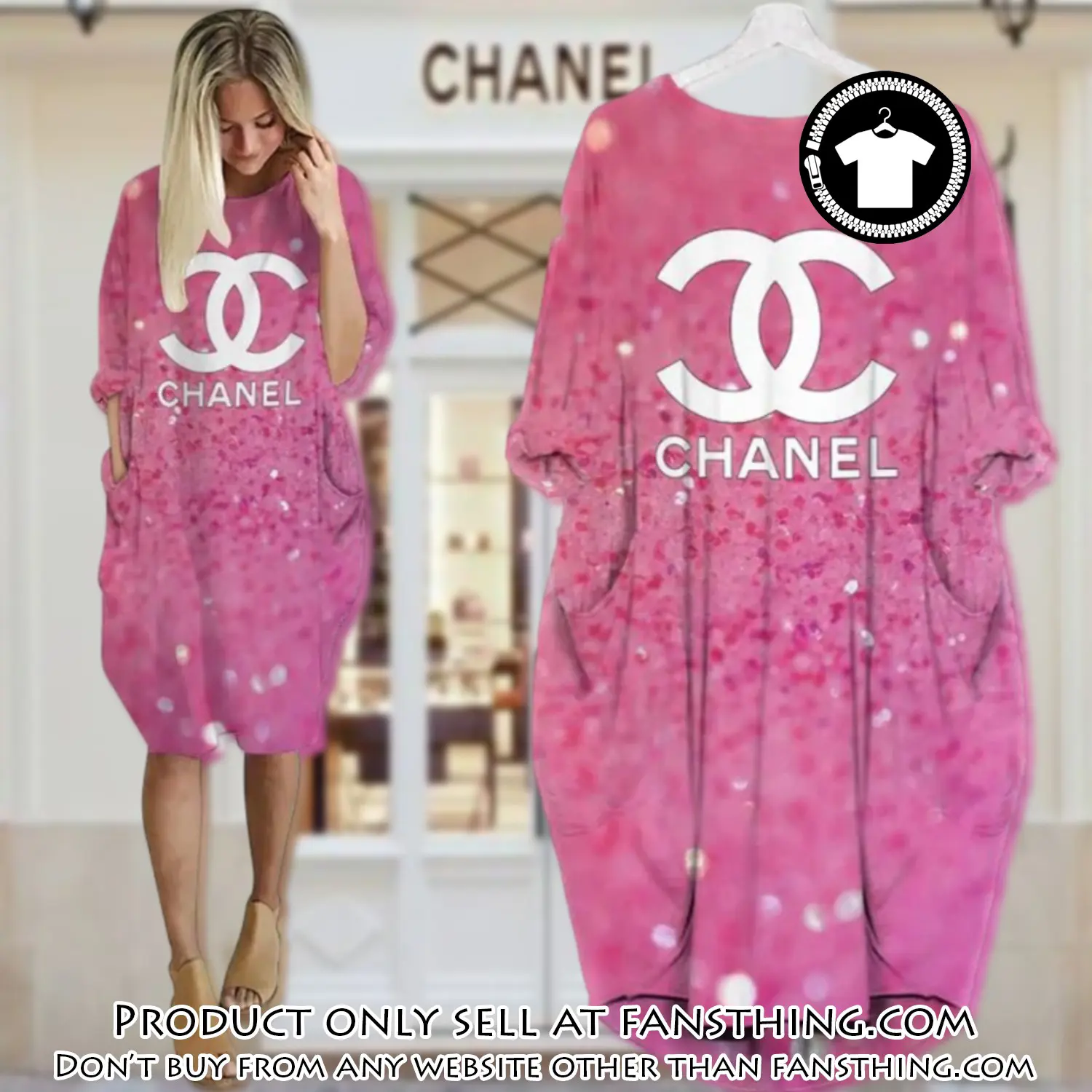 Chanel bling batwing pocket dress luxury brand for women pd076 fst5927005